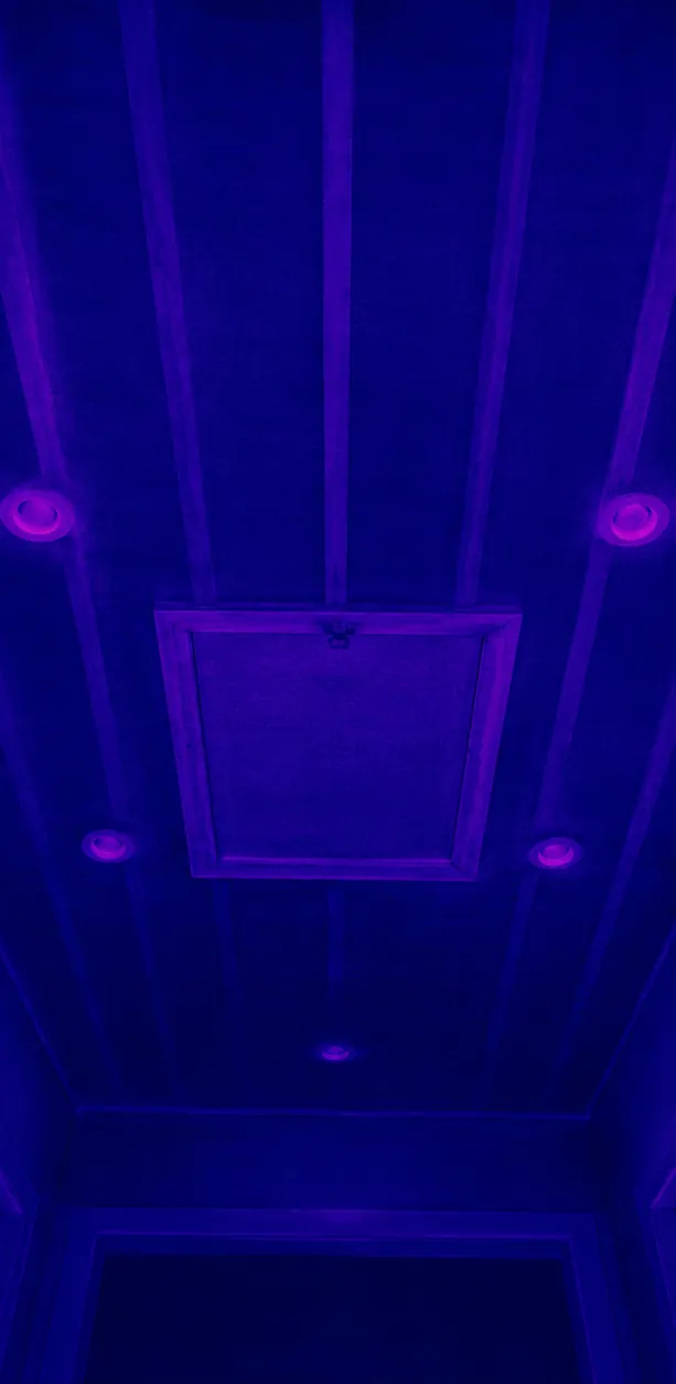 Image thermique après les travaux, plafond uniforme bleu